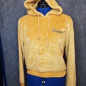 Cold Crush Babygirl Yellow fuzzy hoodie size L